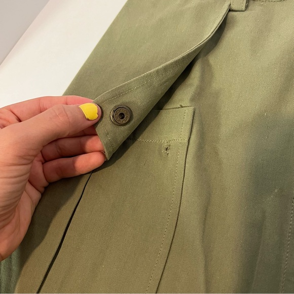 NWOT Anthropologie Isla Maude Utility Pencil Skirt Olive Green Women’s Small S - Picture 8 of 16